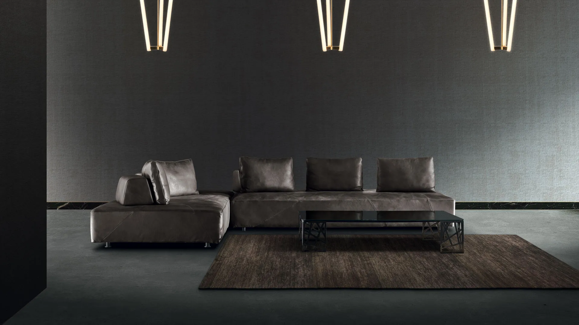 Alfred Lof's design leather sofa