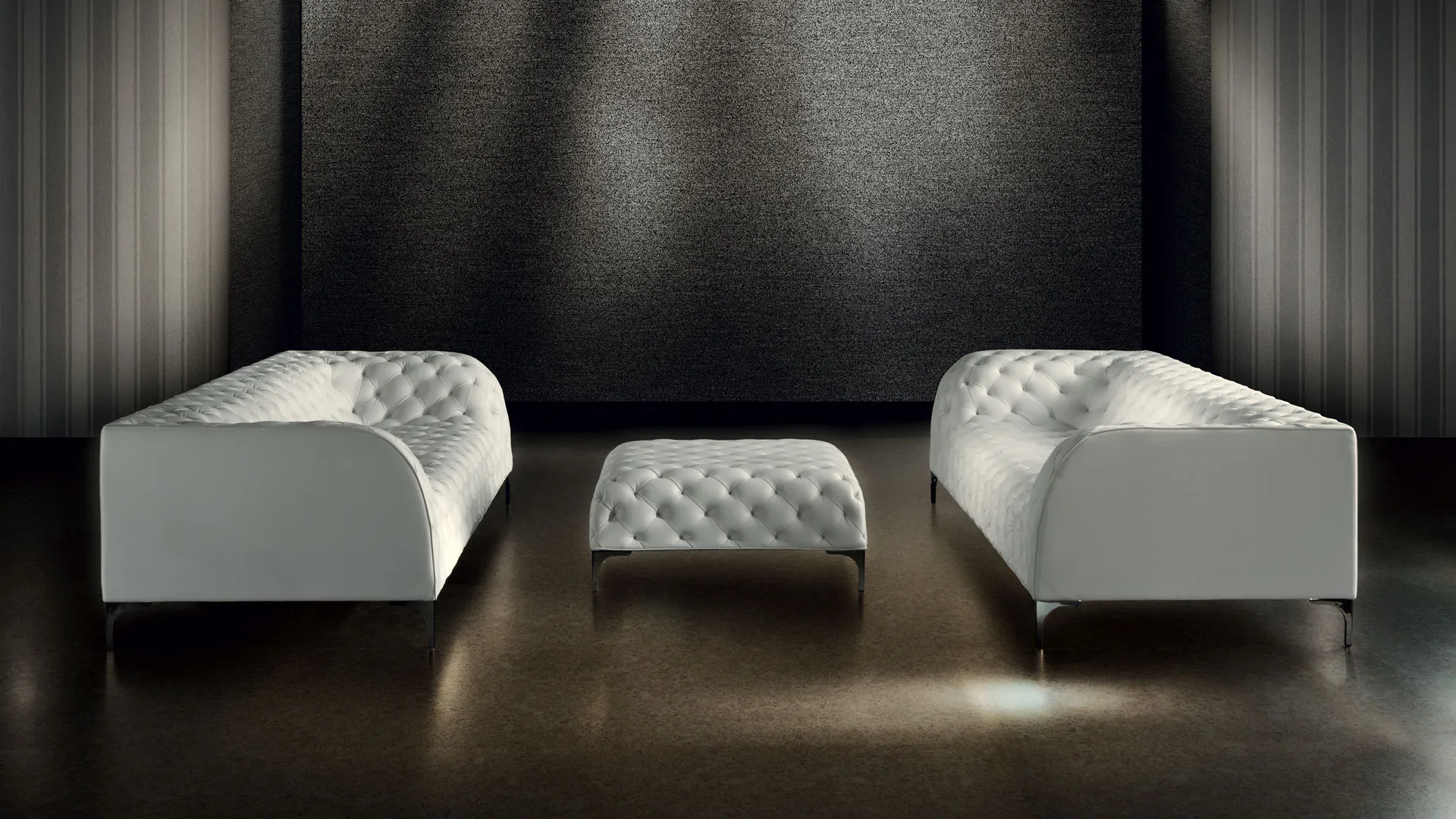 Leather buttoned sofa Arthur by Lof's