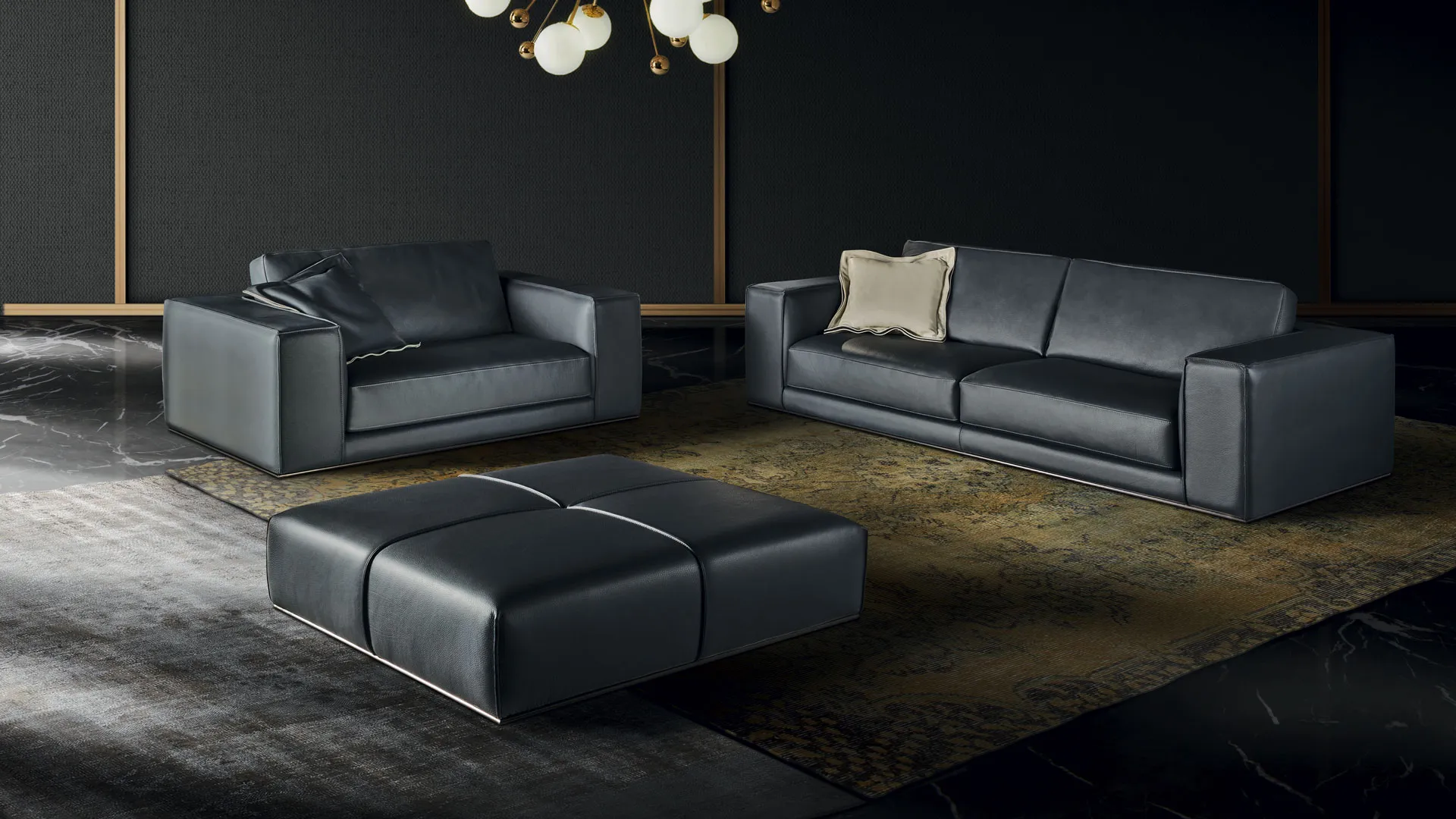 Sofa with solid wood legs Blues by Lof's